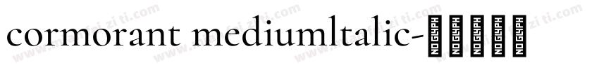 cormorant mediumltalic字体转换